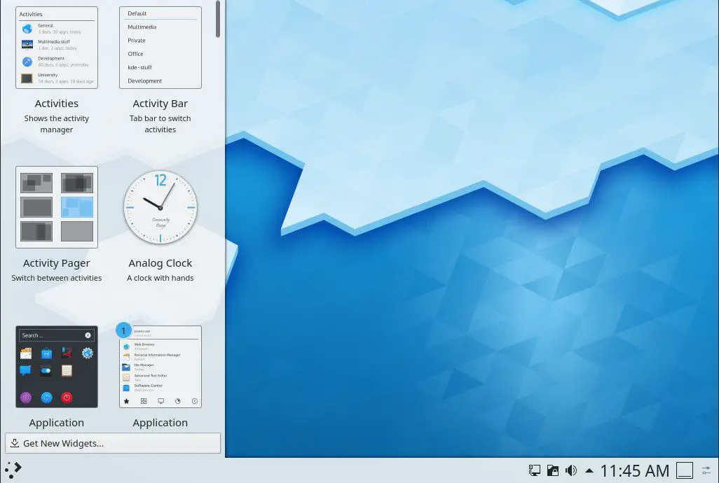 KDE Plasma -widgets