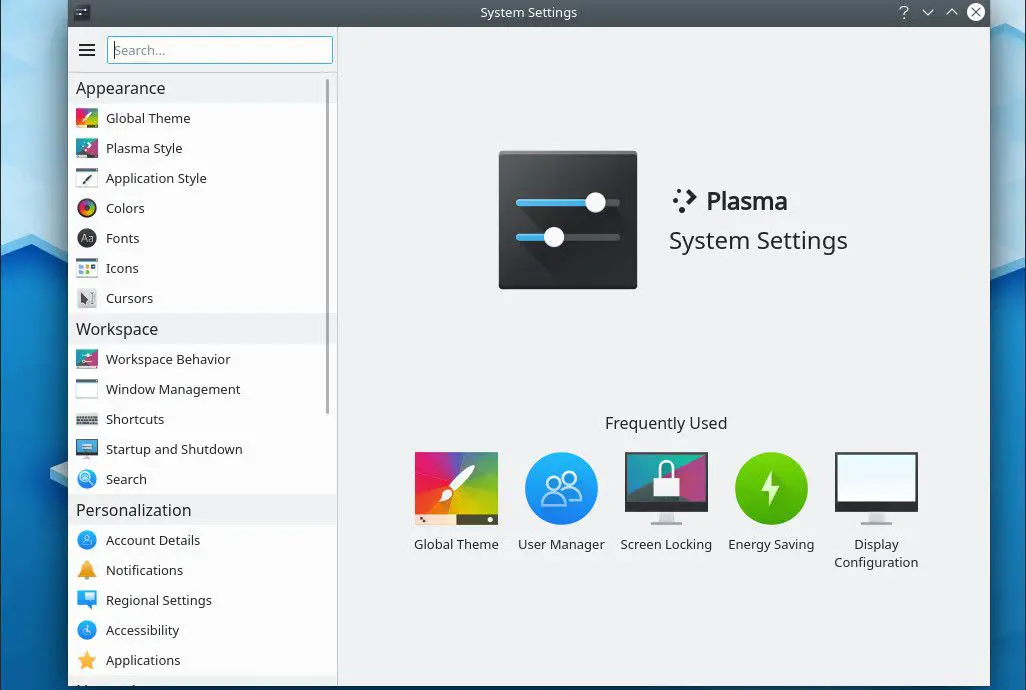 KDE Plasma -inställningar