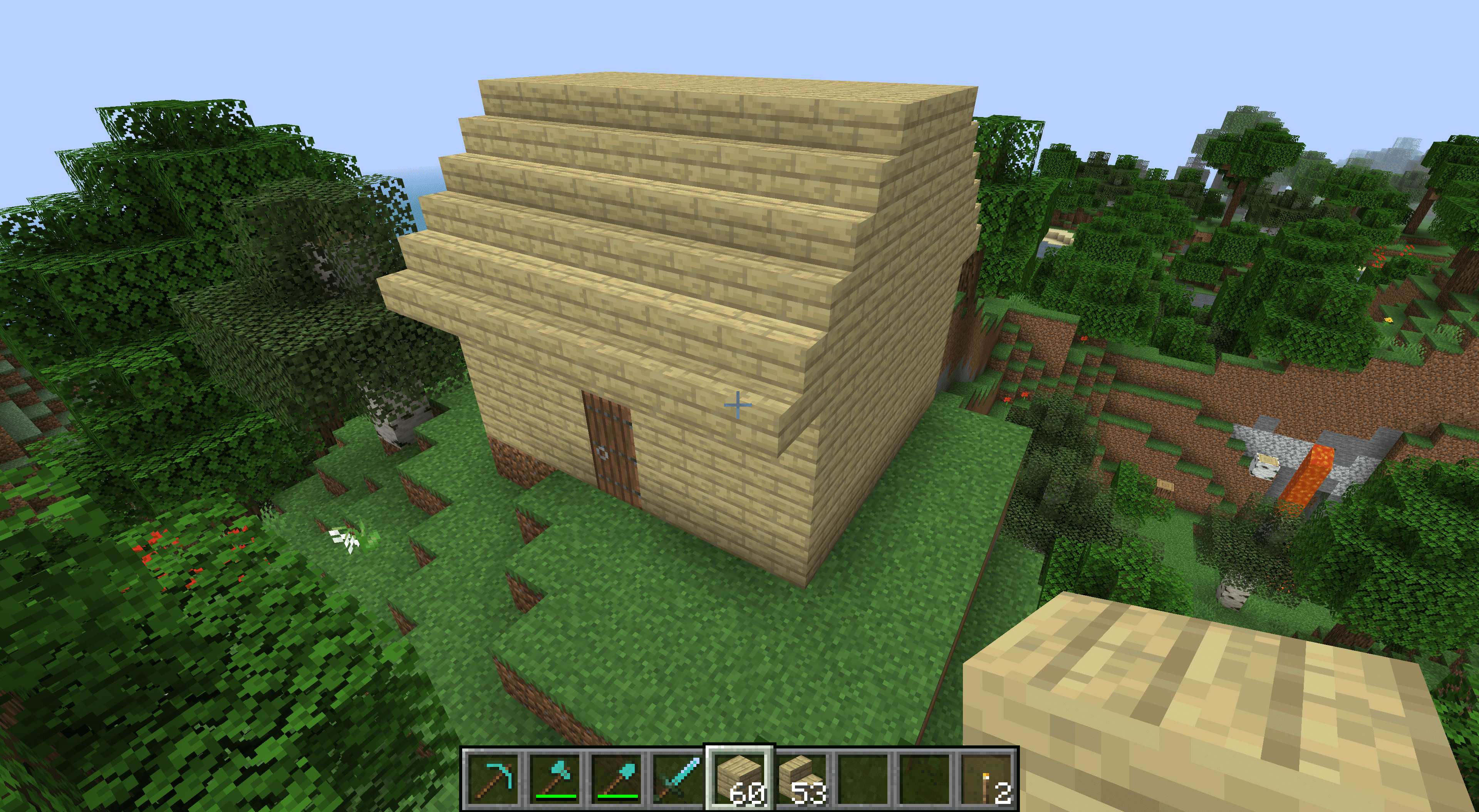 Ett hus i Minecraft.