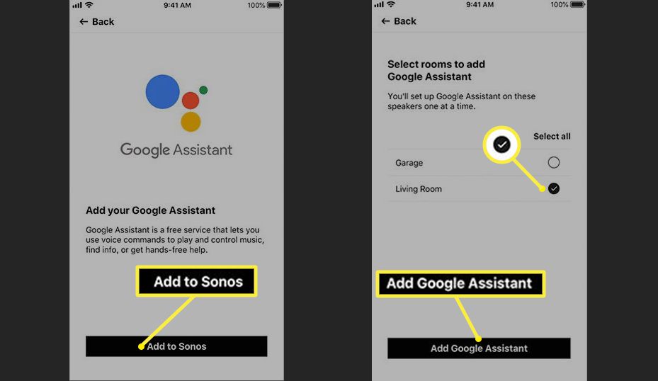 Sonos Lägg till din Google Assistant - Rumstilldelningar (Sonos One/Beam)