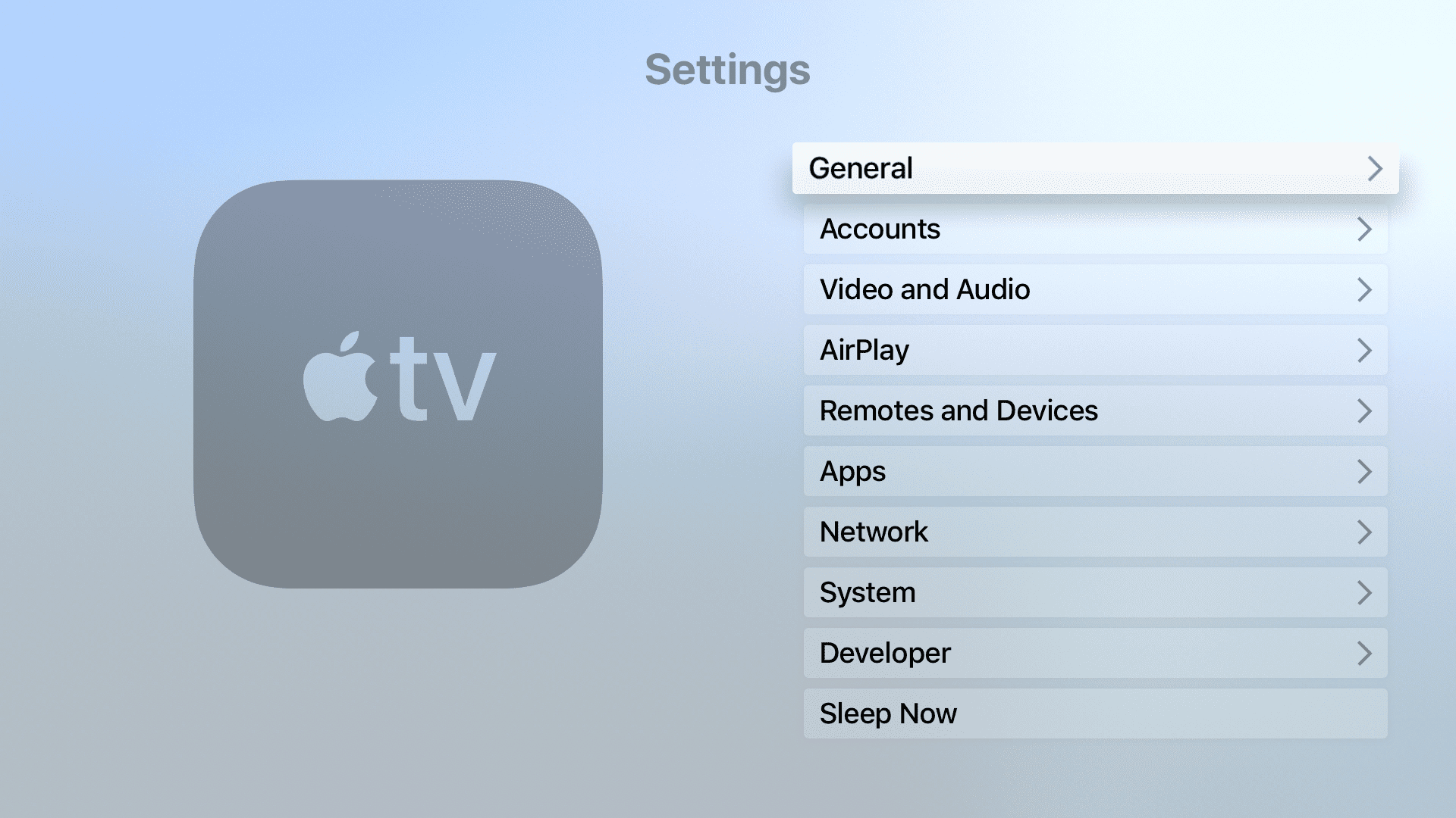 Apple TV -inställningar