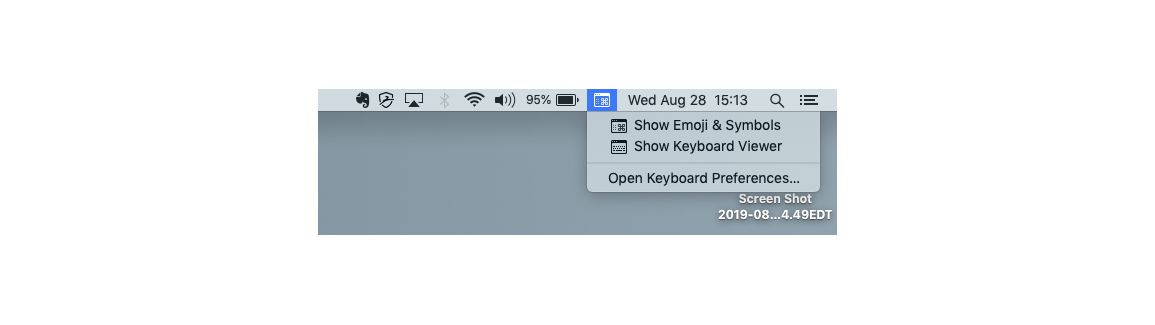Öppna Keyboard Viewer på Mac iOS