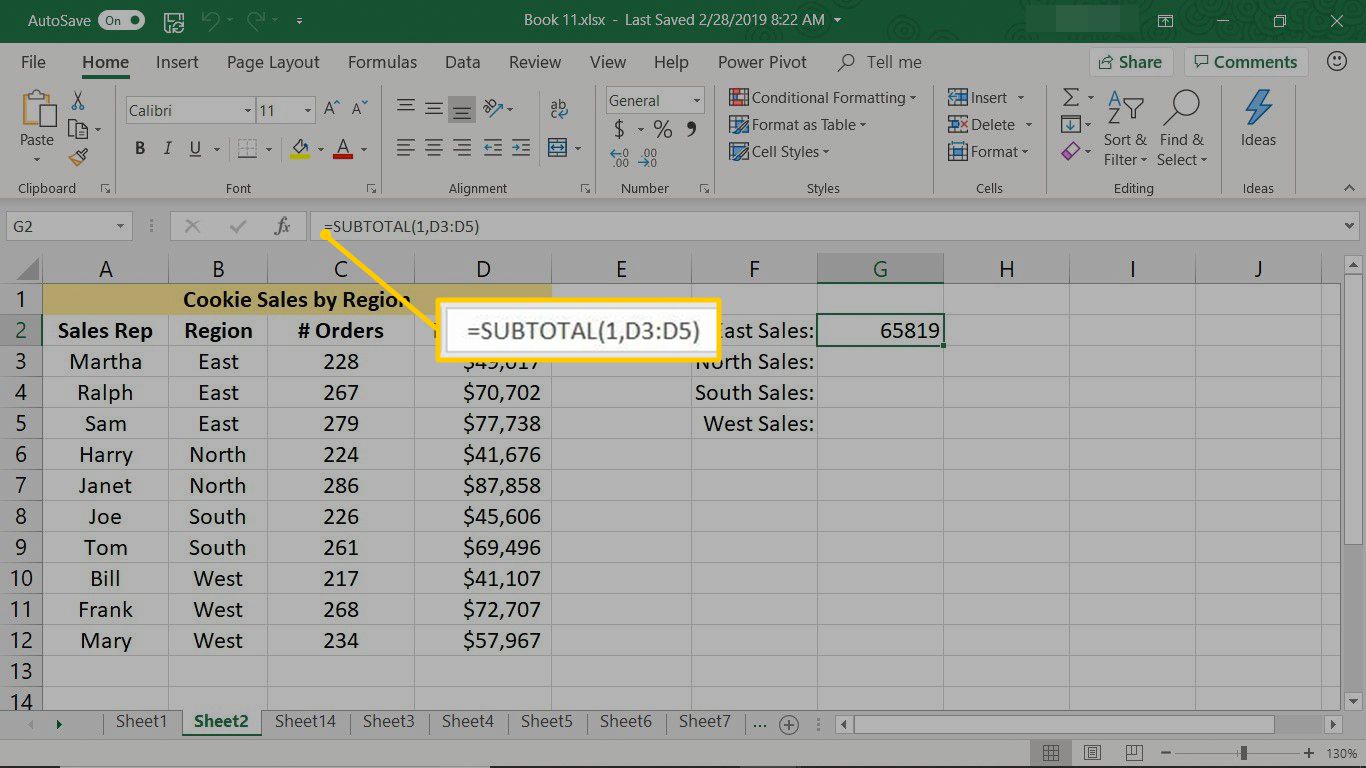 Formellinje i Excel