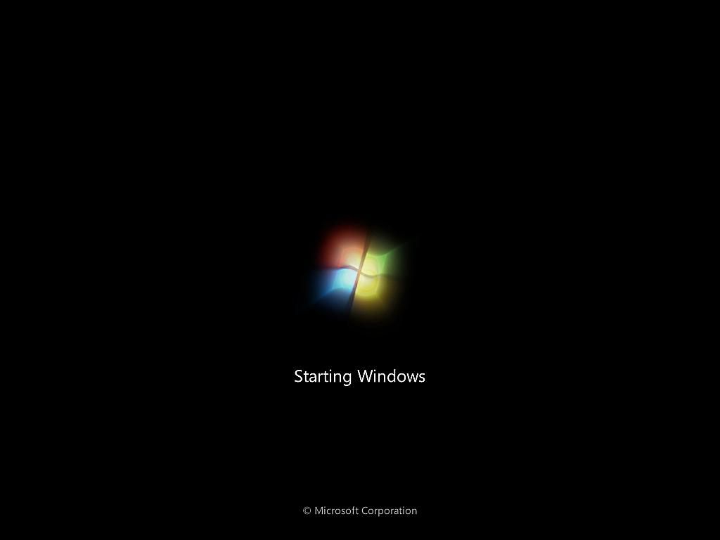 Windows 7 stänkskärm