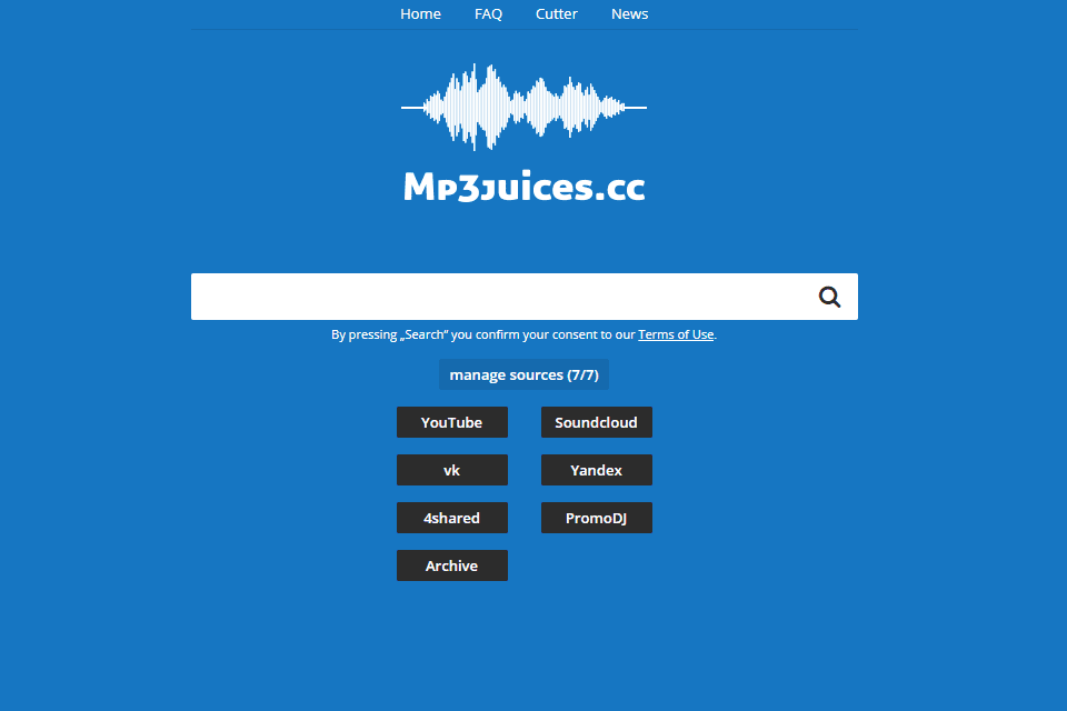 MP3Juices webbplats