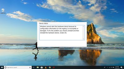 Felkod 19 på skrivbordet i Windows 10