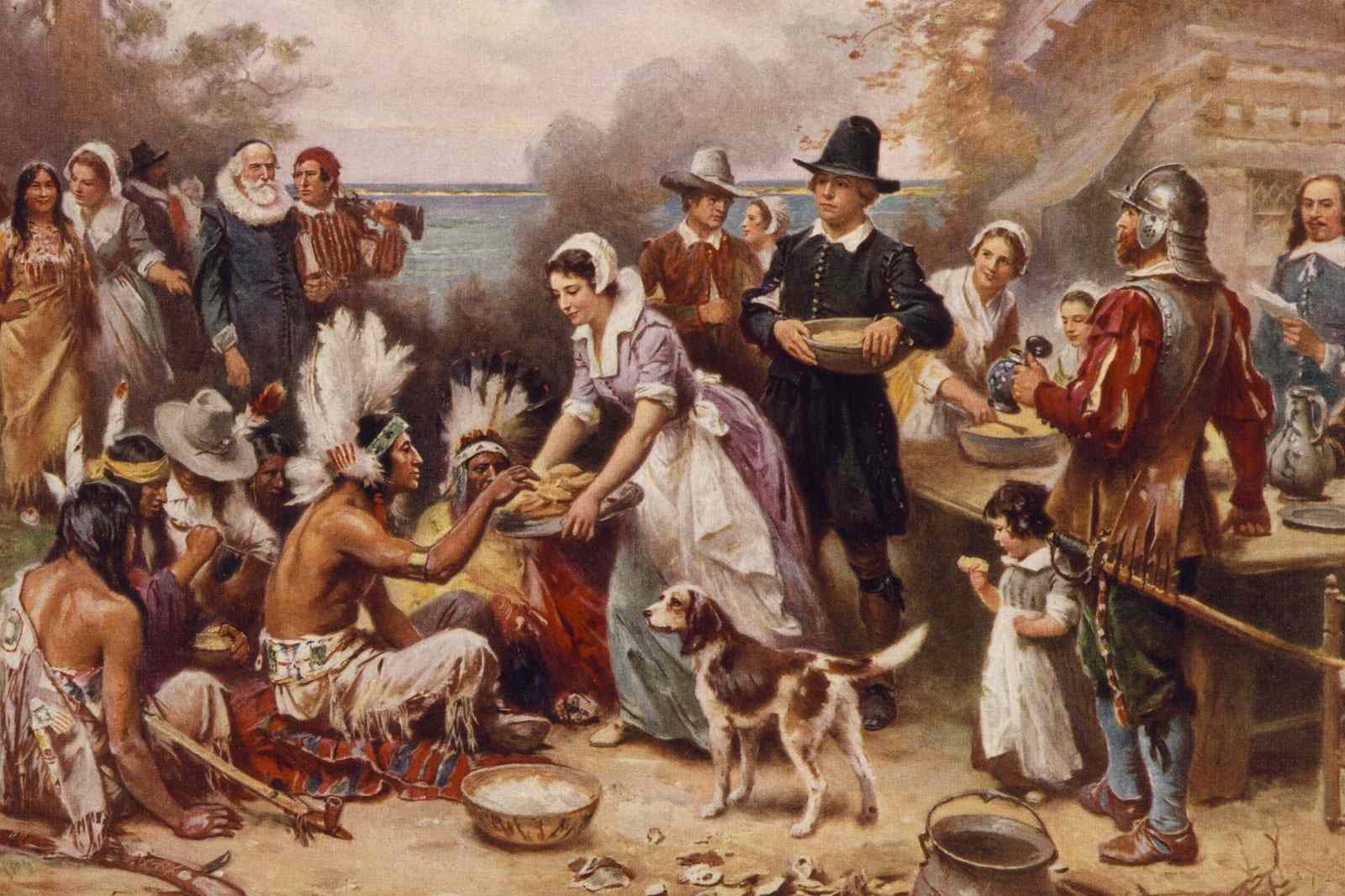Den första Thanksgiving tapeten