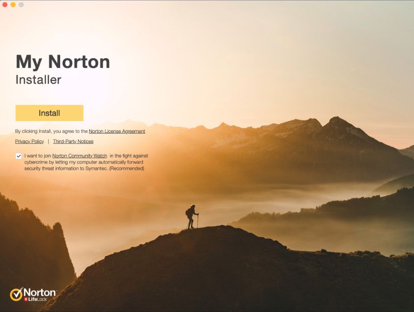 Norton macOS -installationsprogram