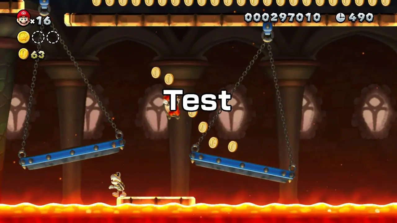 En skärmdump av New Super Mario Bros med tillagd 
