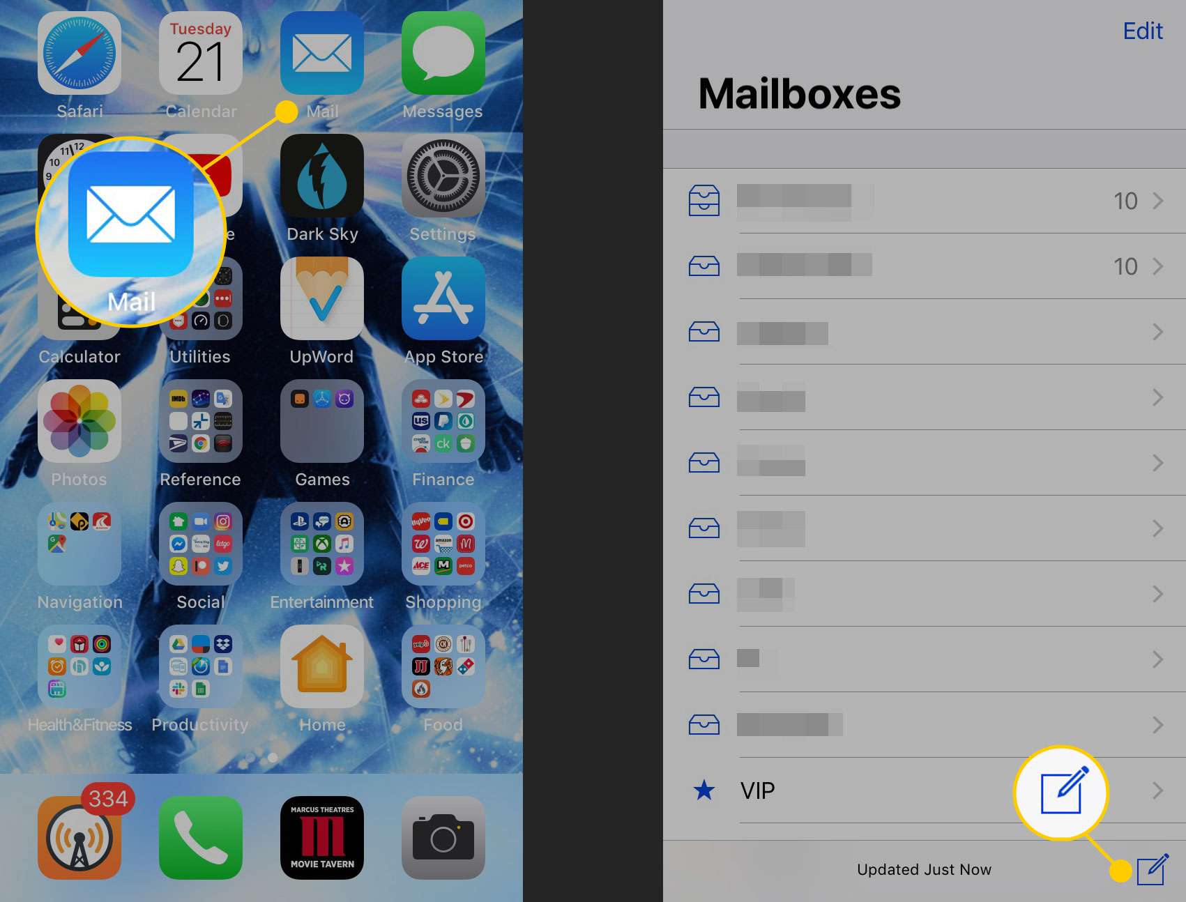 Skapa ett nytt meddelande i Mail -appen på iPhone