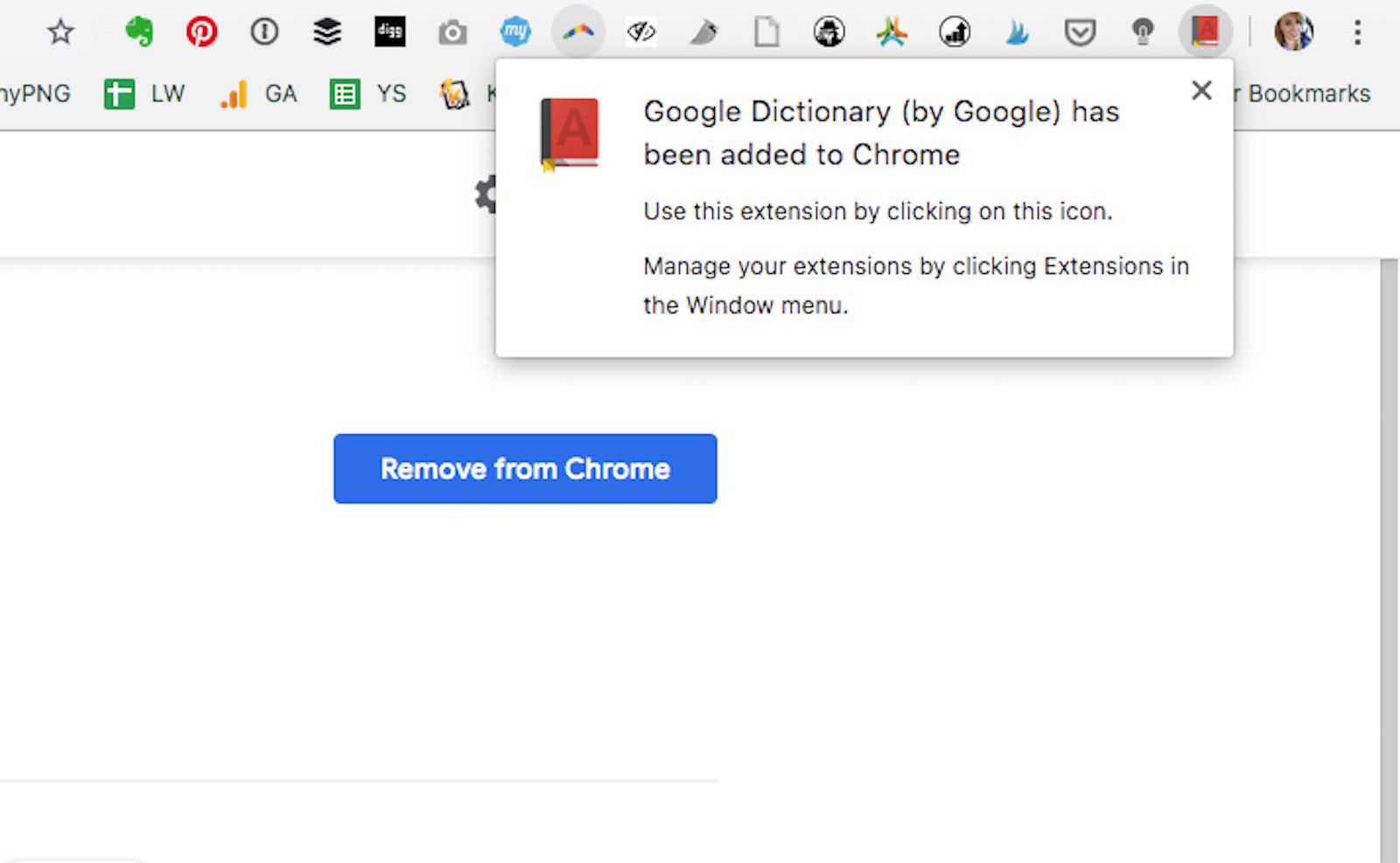En skärmdump av webbläsaren Chrome.