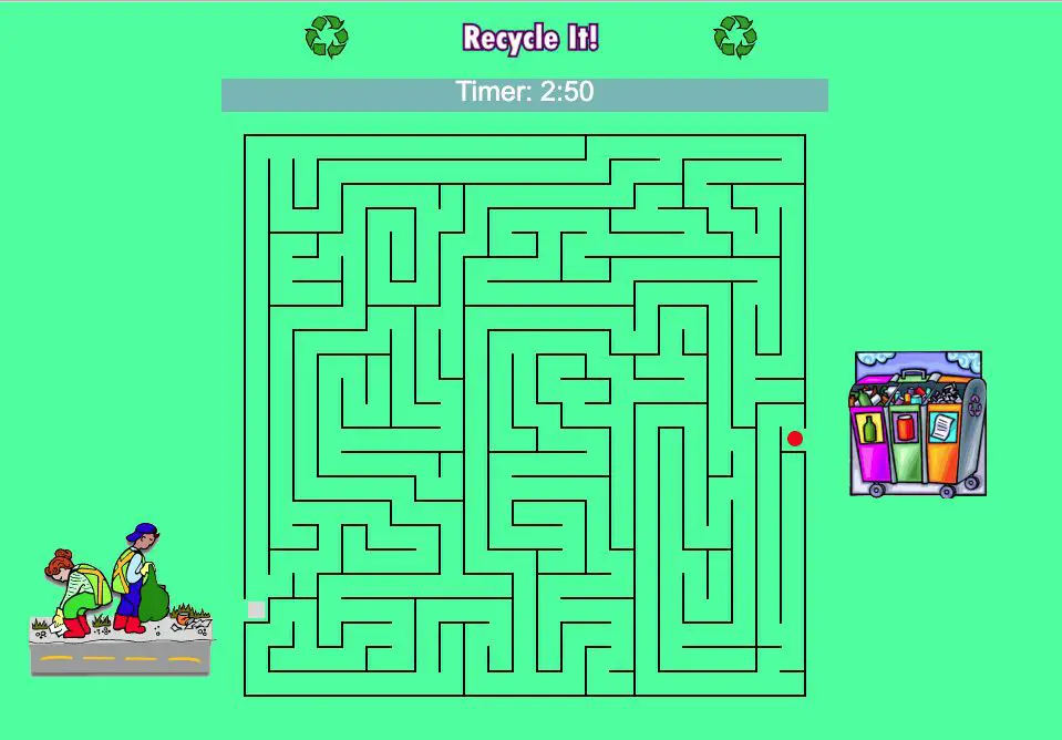 Recycle It Maze Earth Day -spel