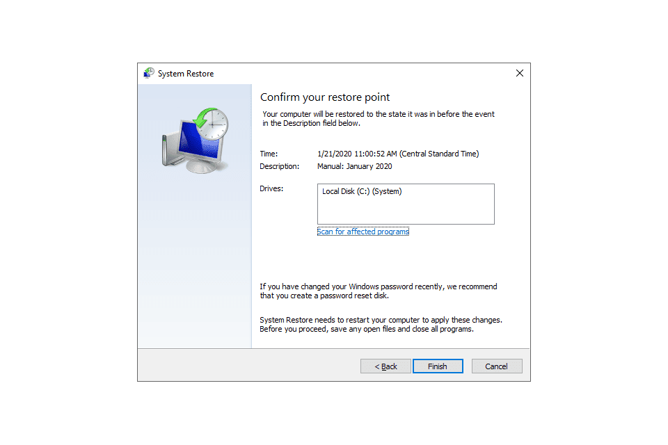 Windows 10 Systemåterställningsskärm