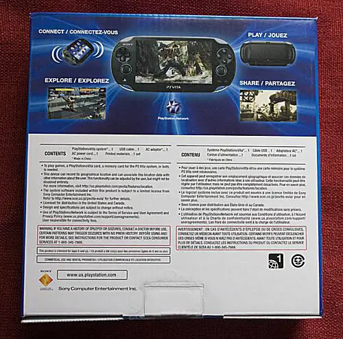 Vad finns i lådan - Uppackning av PS Vita 2 PS Vita Box Back