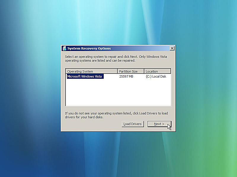 Hur man utför en startreparation i Windows Vista 6 En skärmdump av Windows Vista startreparation som ber om din Windows Vista -installation