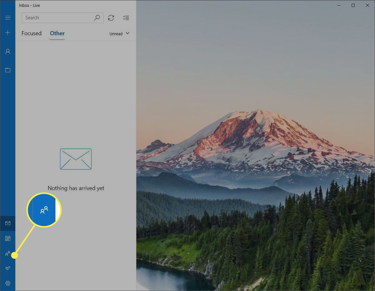 Ikonen "Flytta till personer" i Windows Mail