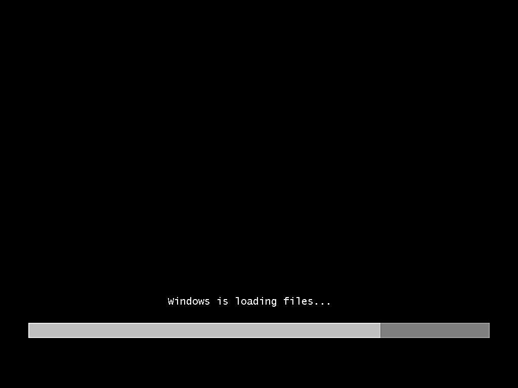 En skärmdump av Windows Vista -laddningsfiler
