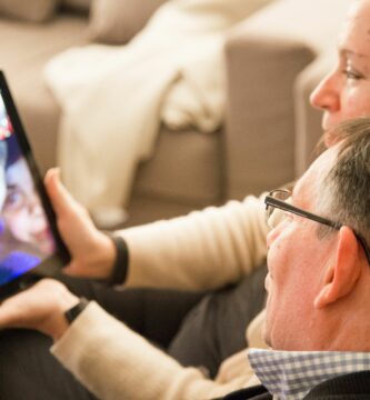 family with grandparents doing facetime with ipad 547567075 5be04ea346e0fb00511c5186