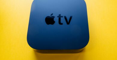 new apple tv 4k console device against yellow background 1140205622 2a35a59f75d34f95b8395268d53950b0