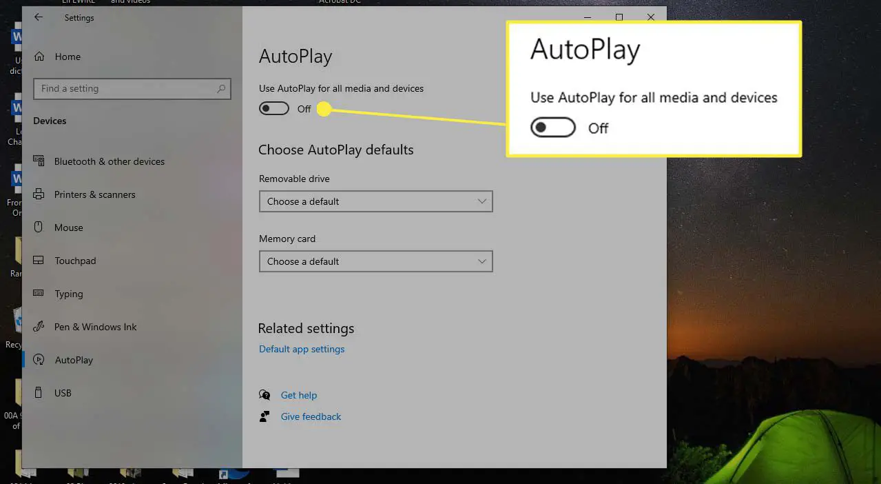 Windows 10 - Stänga av autoplay