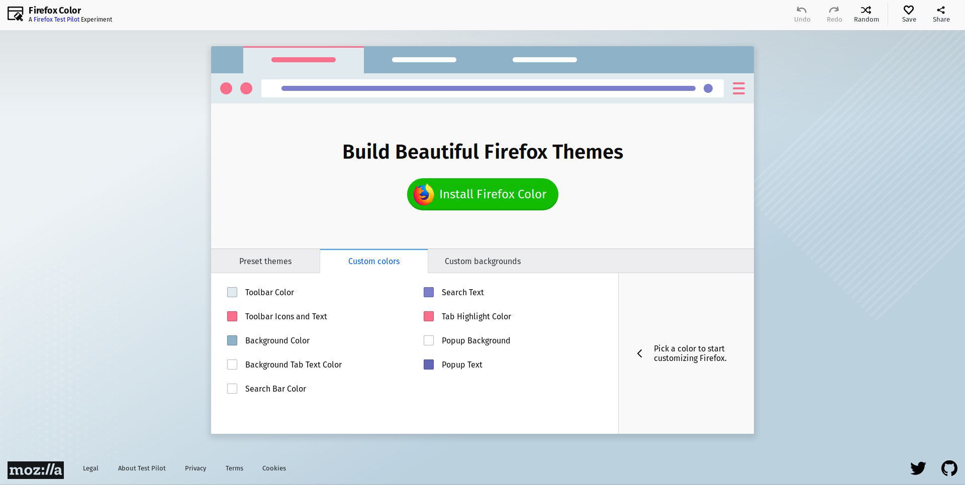 Firefox Color -webbplats.