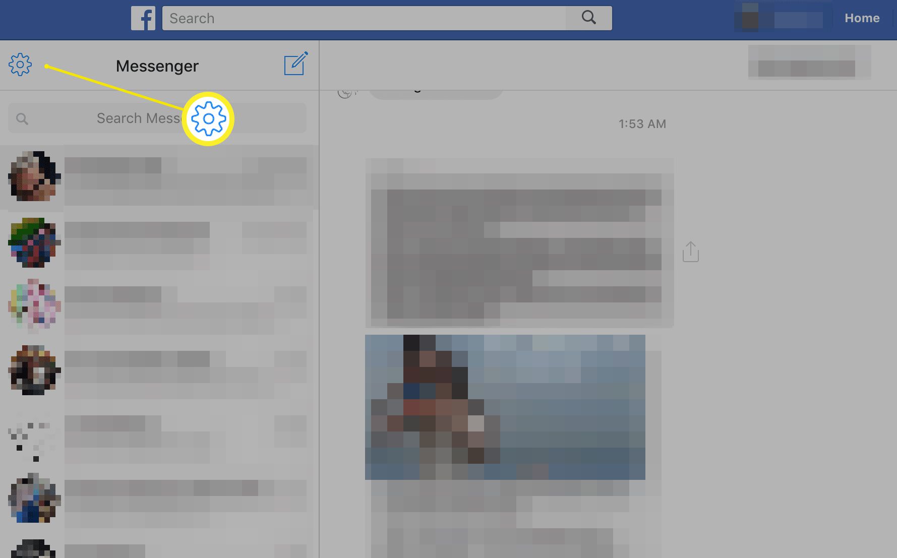 Facebook Messenger -växelikon