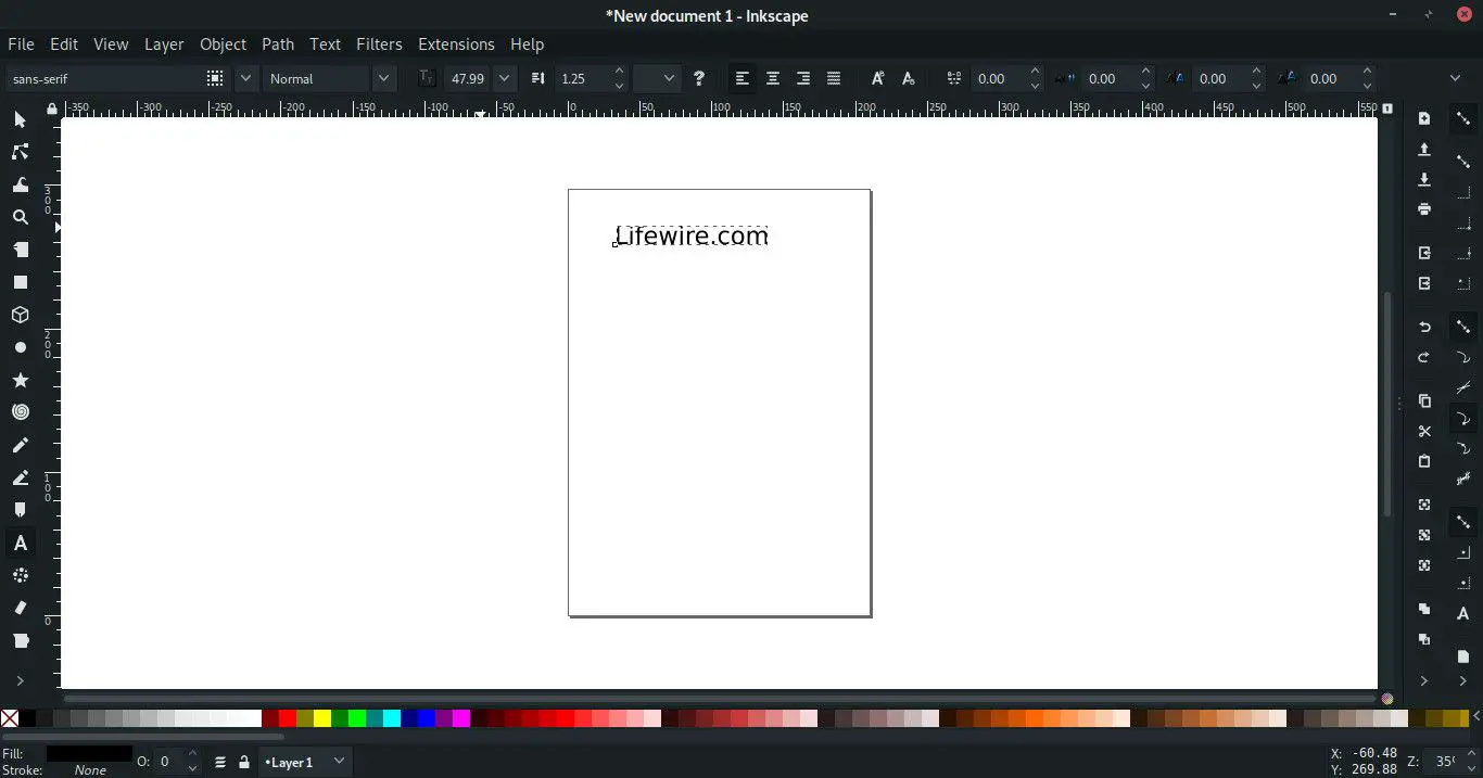 Text in i Inkscape