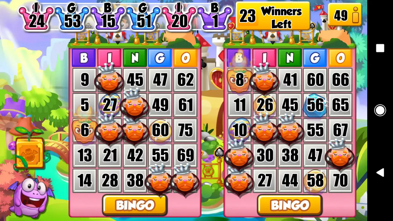 Skärmdump av att spela Bingo Dragon på Android