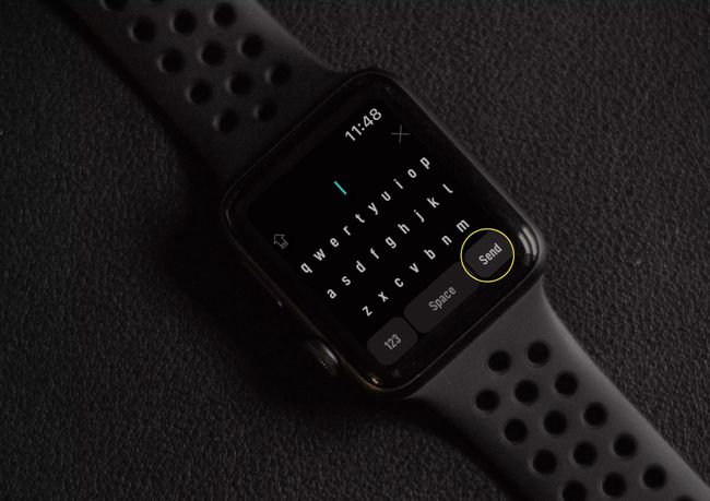WatchKey app-tangentbord på Apple Watch.
