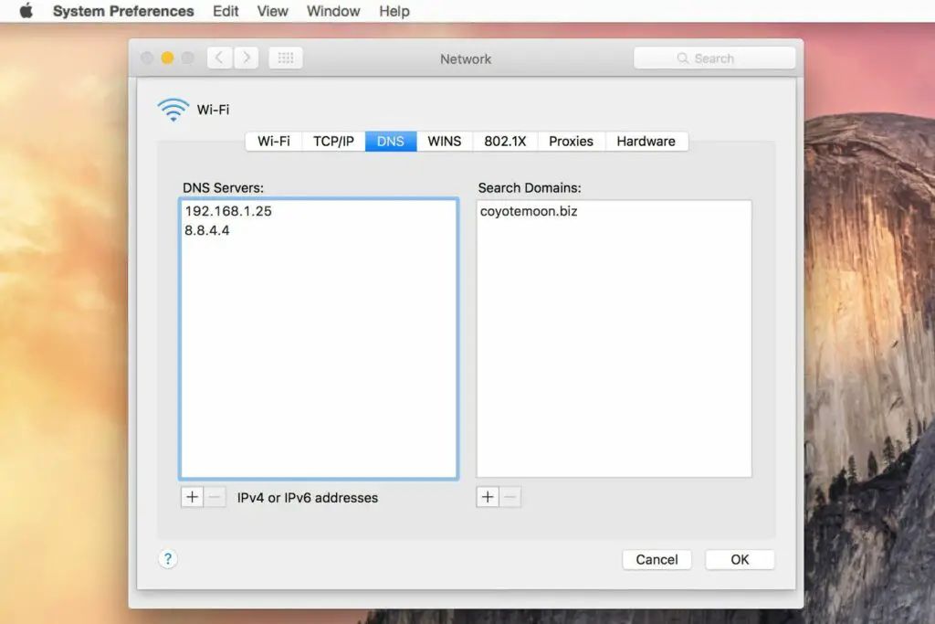 Hur du andrar din Macs DNS installningar