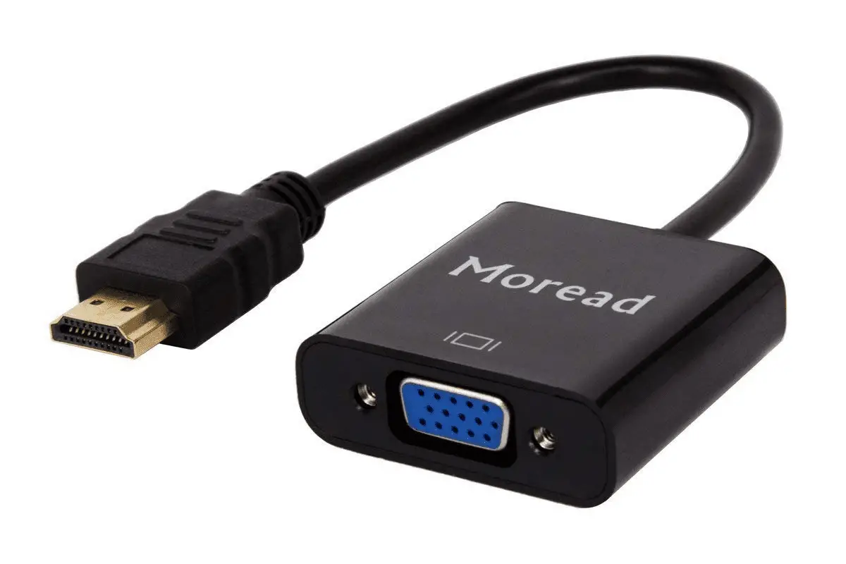 Adapter för att ansluta en VGA-kabel till en HDMI-dator